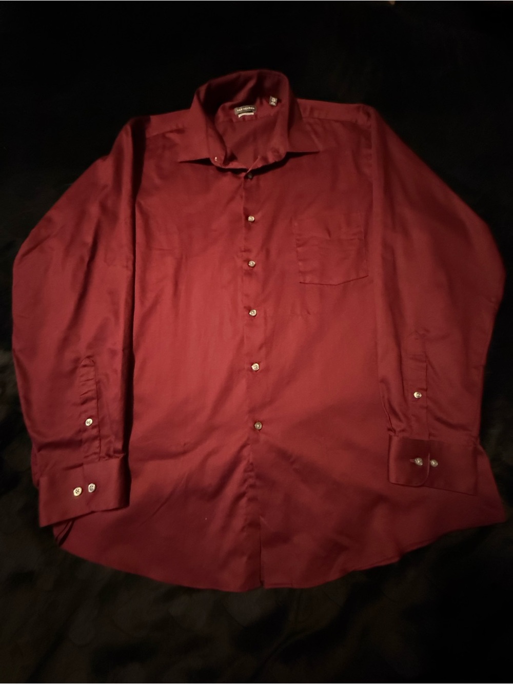 Van Heusen Men's Long-Sleeve Dress Shirt - Wine
